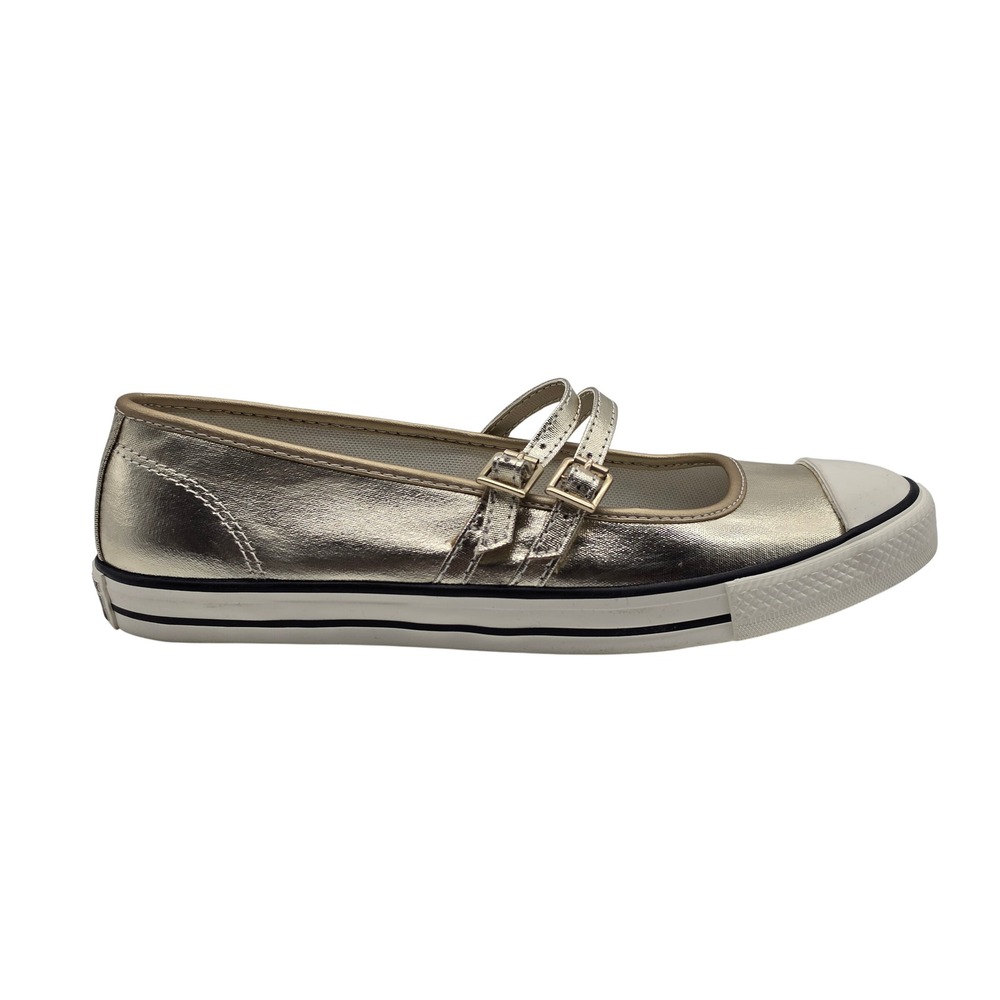 Converse CTAS Dainty Mary Jane Women 9.5 Metallic Gold Shoes A14496C New Box